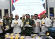 Dansatgas Pamtas RI-Mly Serahkan Barang Bukti 21,2 Kg Sabu ke BNN RI