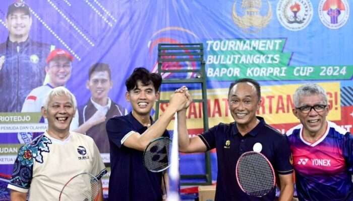 Ketum DPKN Prof Zudan Resmi Buka Turnamen Bulutangkis Bapor Korpri Cup 2024