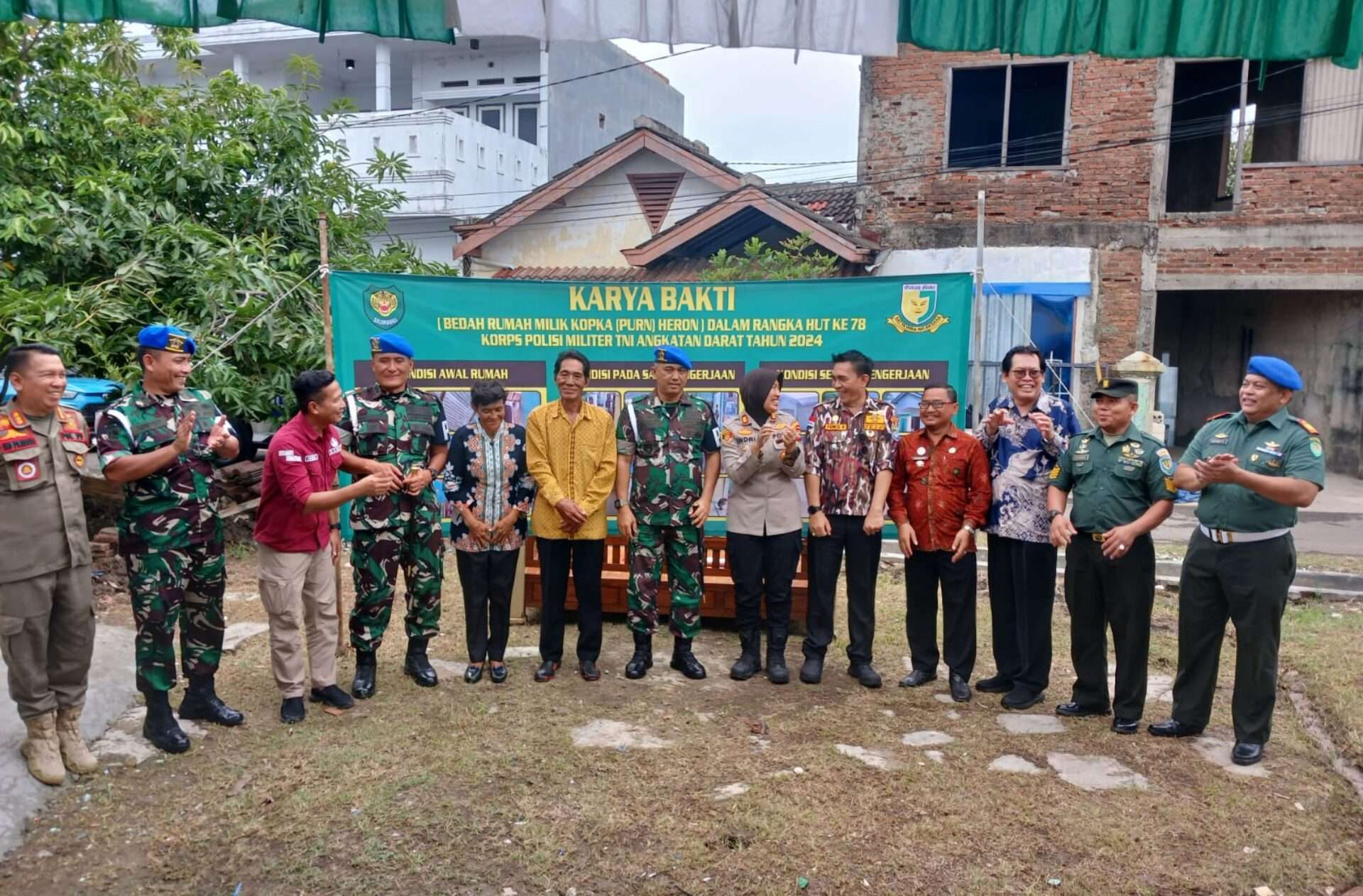Peresmian RTLH oleh TNI AD di Indramayu dalam Rangka HUT POMAD Ke-78