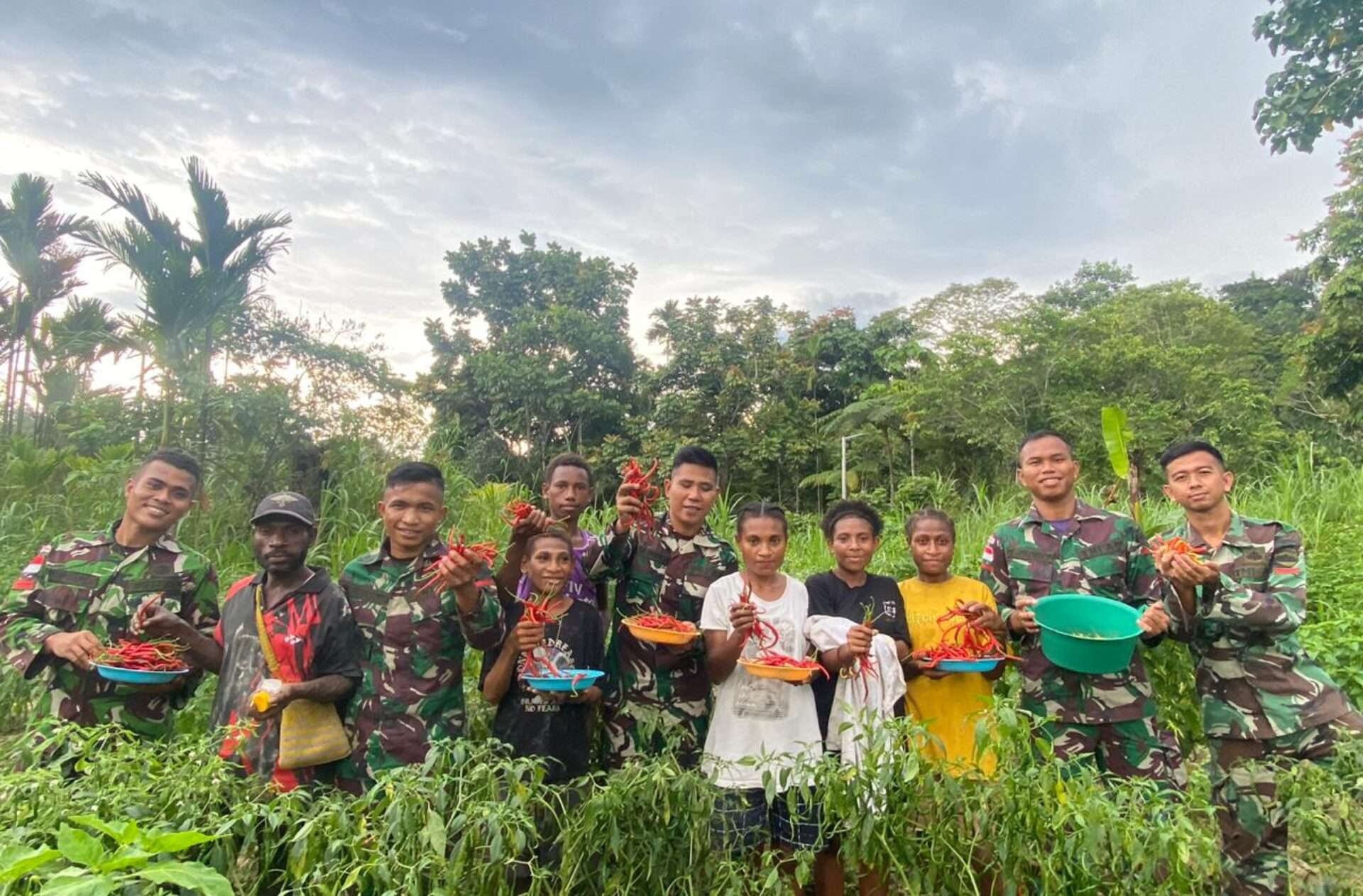 Panen Cabai Bersama Ksatria Tombak Sakti: Meningkatkan Ketahanan Pangan dan Ekonomi Masyarakat Perbatasan