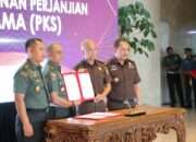 Penandatanganan Perjanjian Kerja Sama antara JAM Intelijen dan Danpuspom TNI