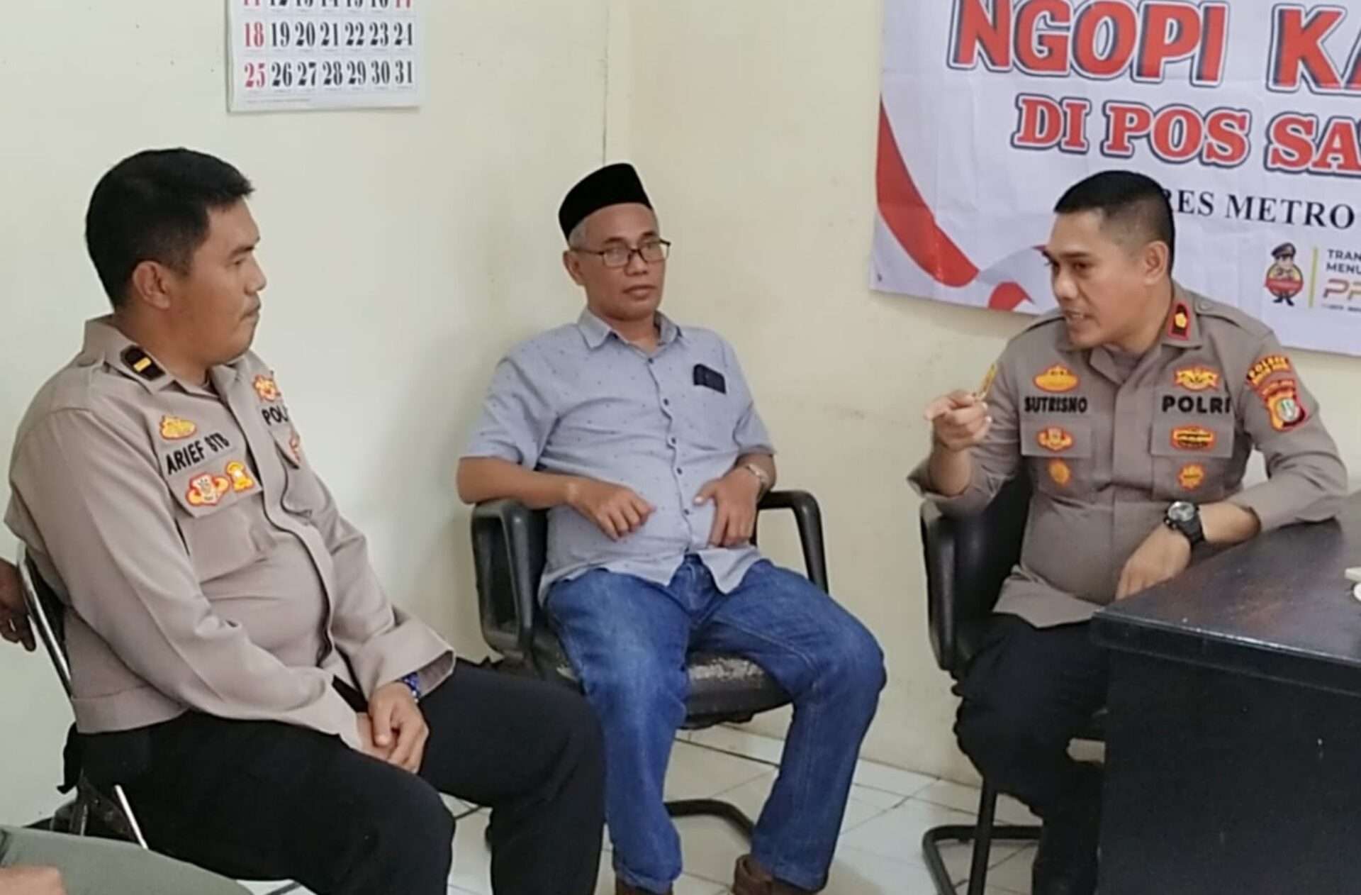 Jaga Keamanan Lingkungan, Polsek Kebon Jeruk Gelar Ngopi Kamtibmas Bersama Warga