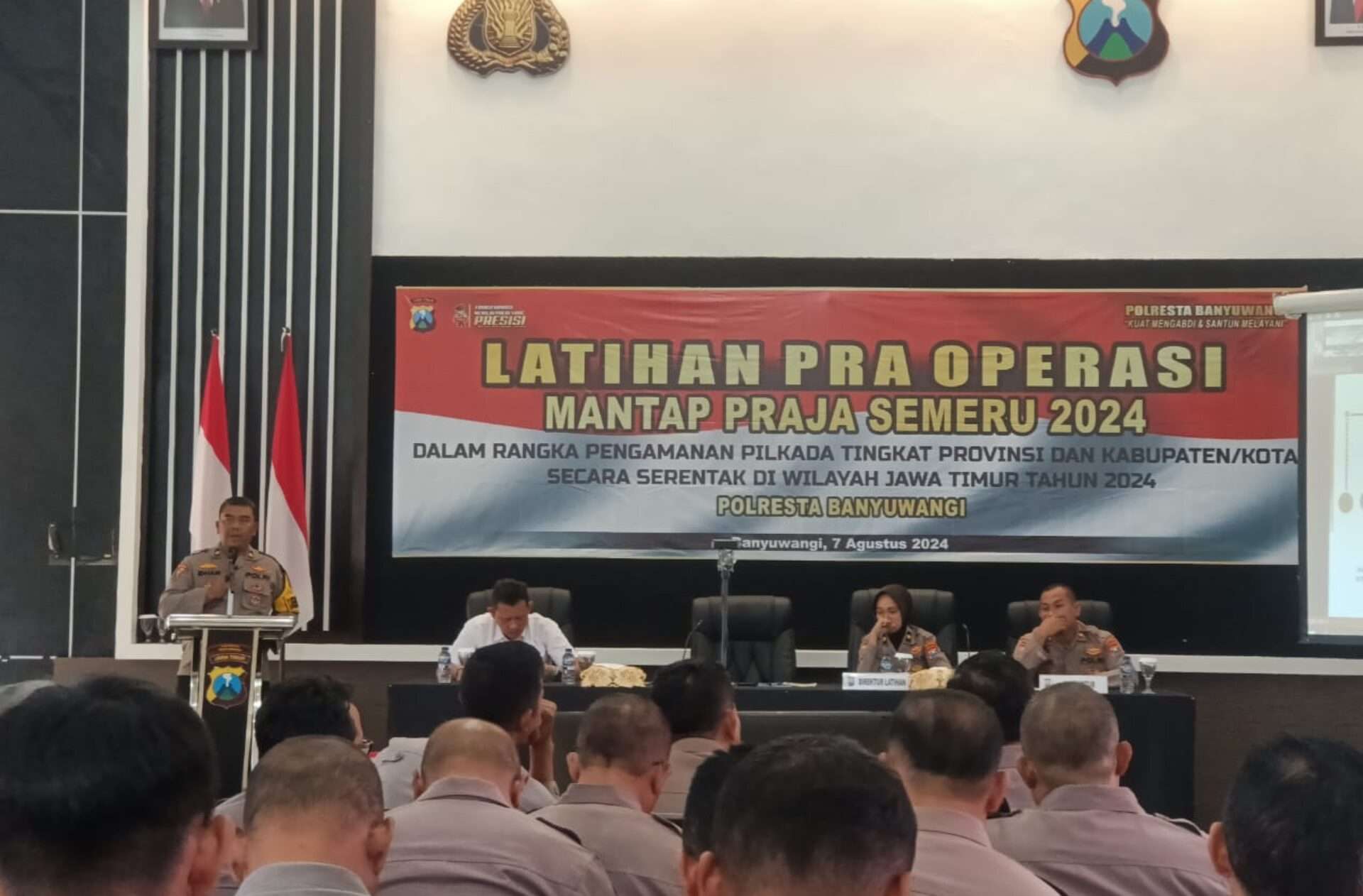 Polresta Banyuwangi Gelar Latpraops Mantap Praja Semeru 2024