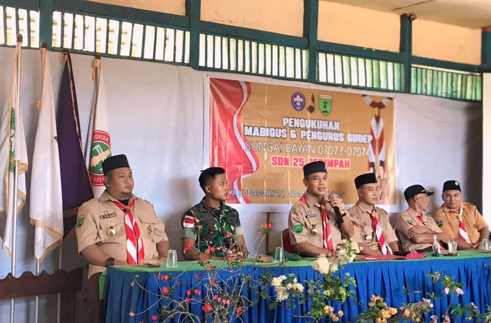 Peresmian Mabigus dan Pengukuhan Gudep di SDN 25 Perimpah: Satgas Yonzipur 5/ABW Terlibat Aktif