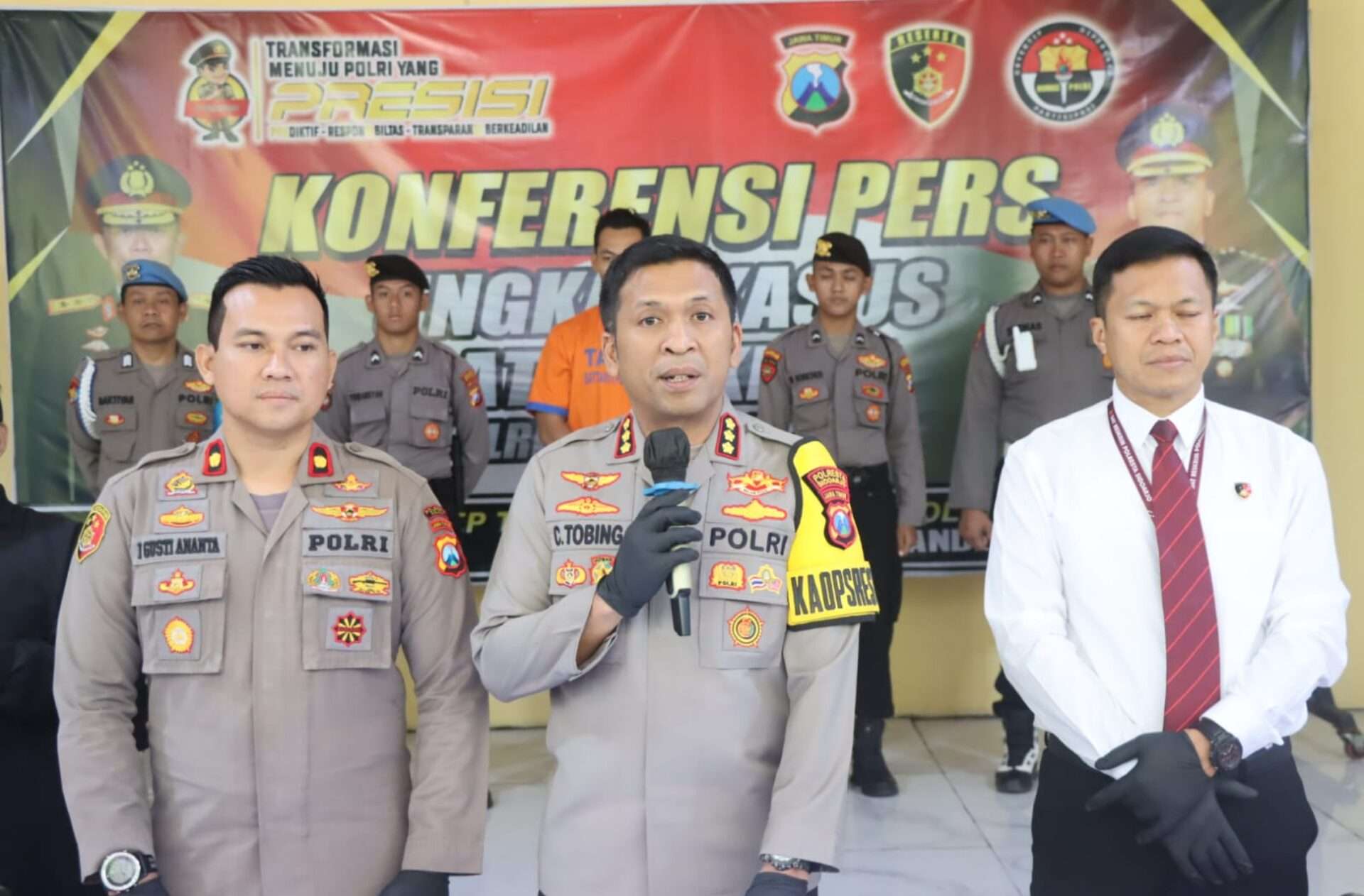 Polresta Sidoarjo Amankan Pelaku Kasus Pembunuhan di Banjarpoh