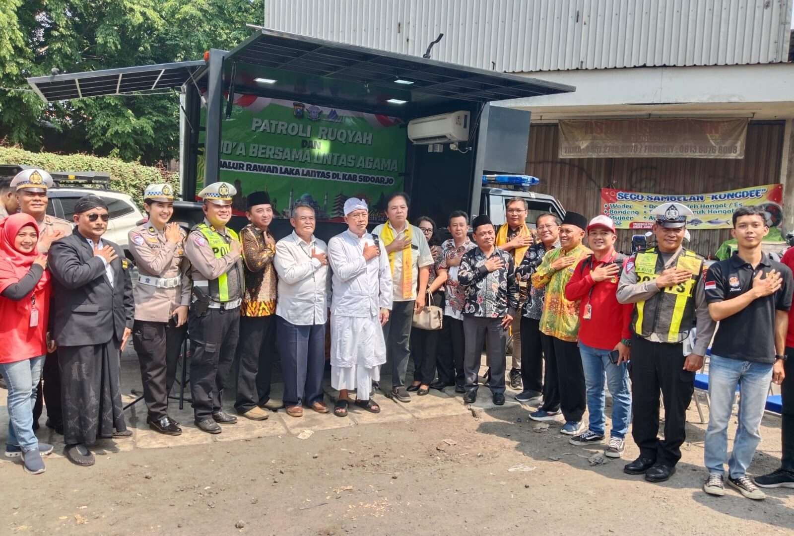 Kurangi Kecelakaan, Satlantas Polresta Sidoarjo Gelar Patroli Ruqyah dan Doa Bersama