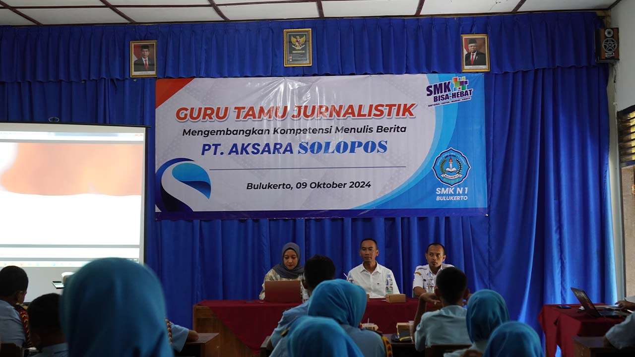 Seru Banget! SMKN 1 Bulukerto Dapet Kunjungan Guru Tamu Jurnalistik dari PT Aksara Solopos