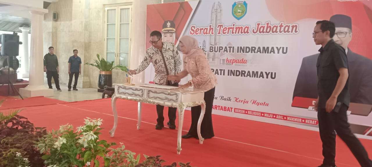 Bupati Indramayu Nina Agustina Kembali Aktif, Sertijab Pjs Dedi Taufik Resmi Digelar