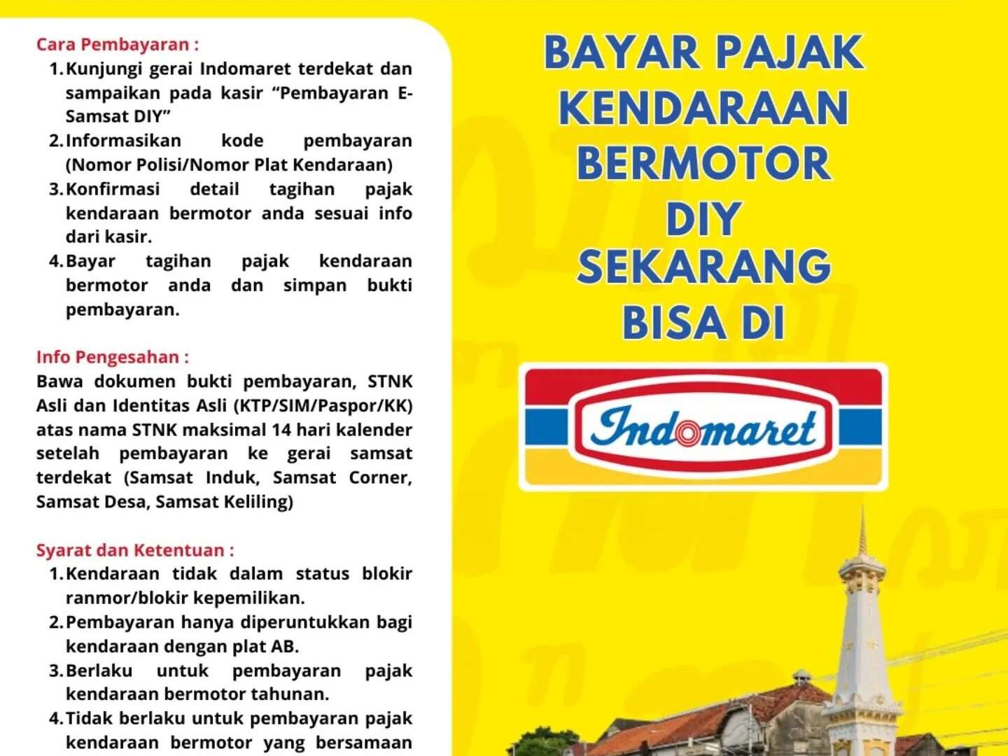 Cara Praktis Bayar Pajak Kendaraan & Perpanjang STNK di Indomaret, Nggak Ribet!