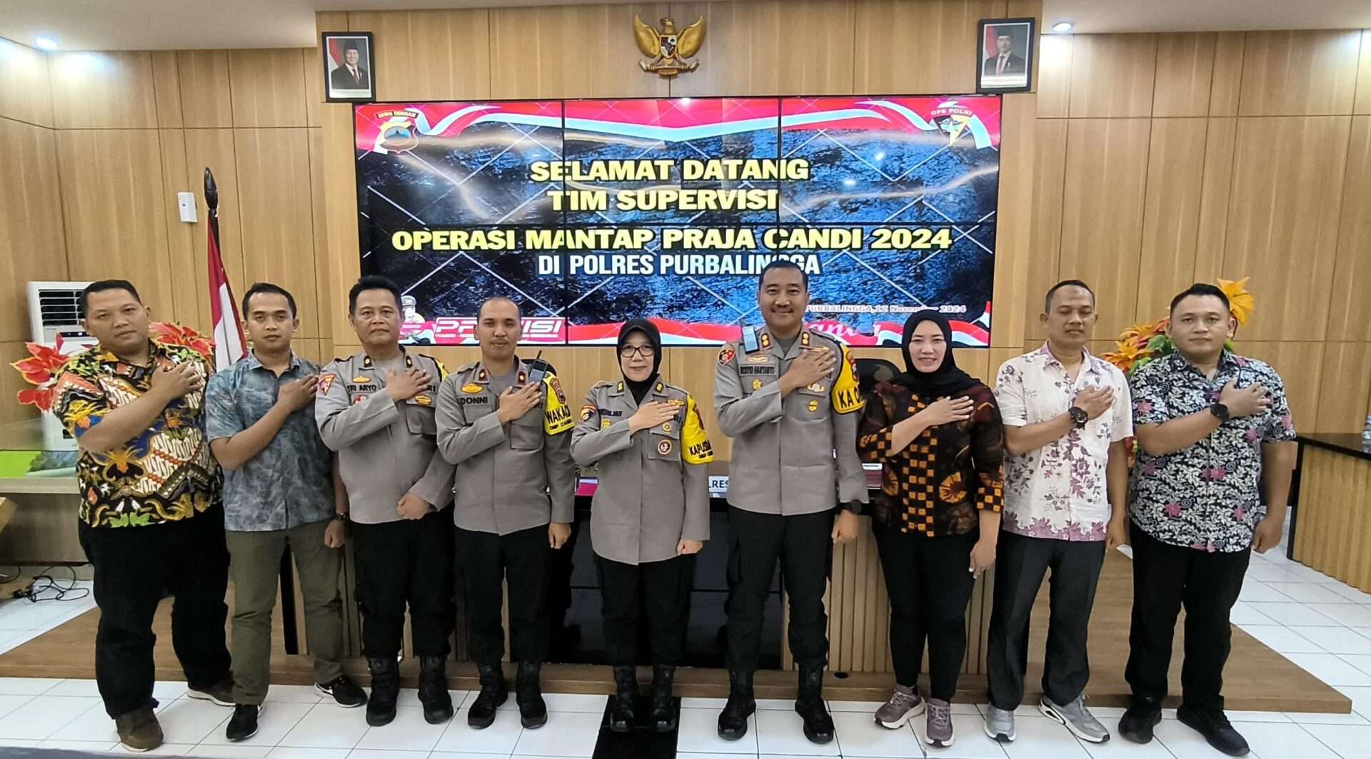 Supervisi Ops Mantap Praja Candi 2024, Polda Jateng Pastikan Kesiapan Polres Purbalingga