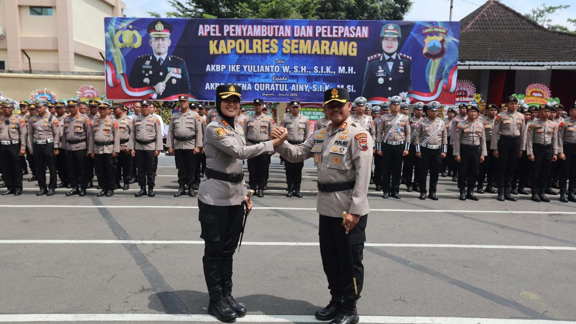 Polres Semarang Sambut Kapolres Baru AKBP Ratna Quratul Ainy